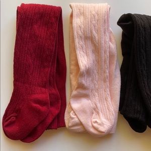 NWOT Set of 5 Knit Baby Leggings 0-6 months